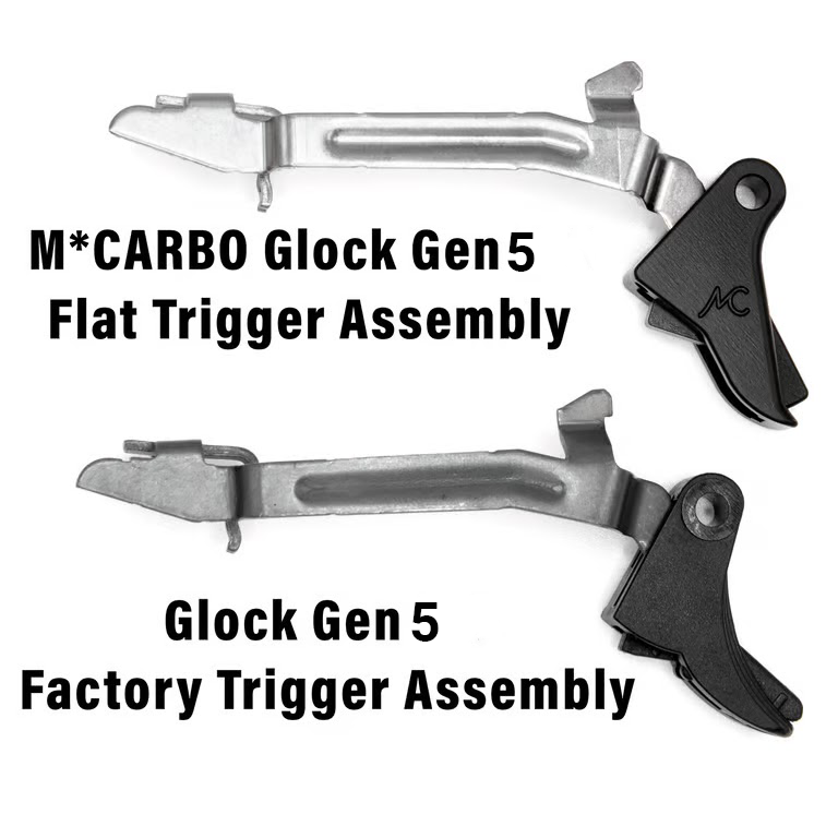 MCARBO Glock Trigger and Trigger Bar Stock Comparison