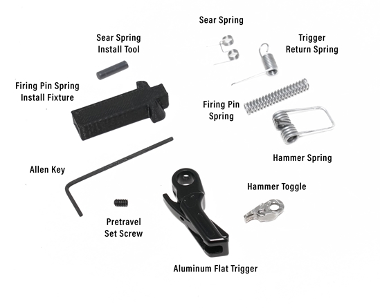 Ruger 57 Short Stroke Flat Trigger and Spring Kit Bundle - 200044226630000