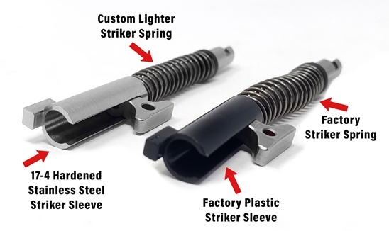 Springfield Hellcat Stainless Steel Striker Upgrade - Factory Comparison